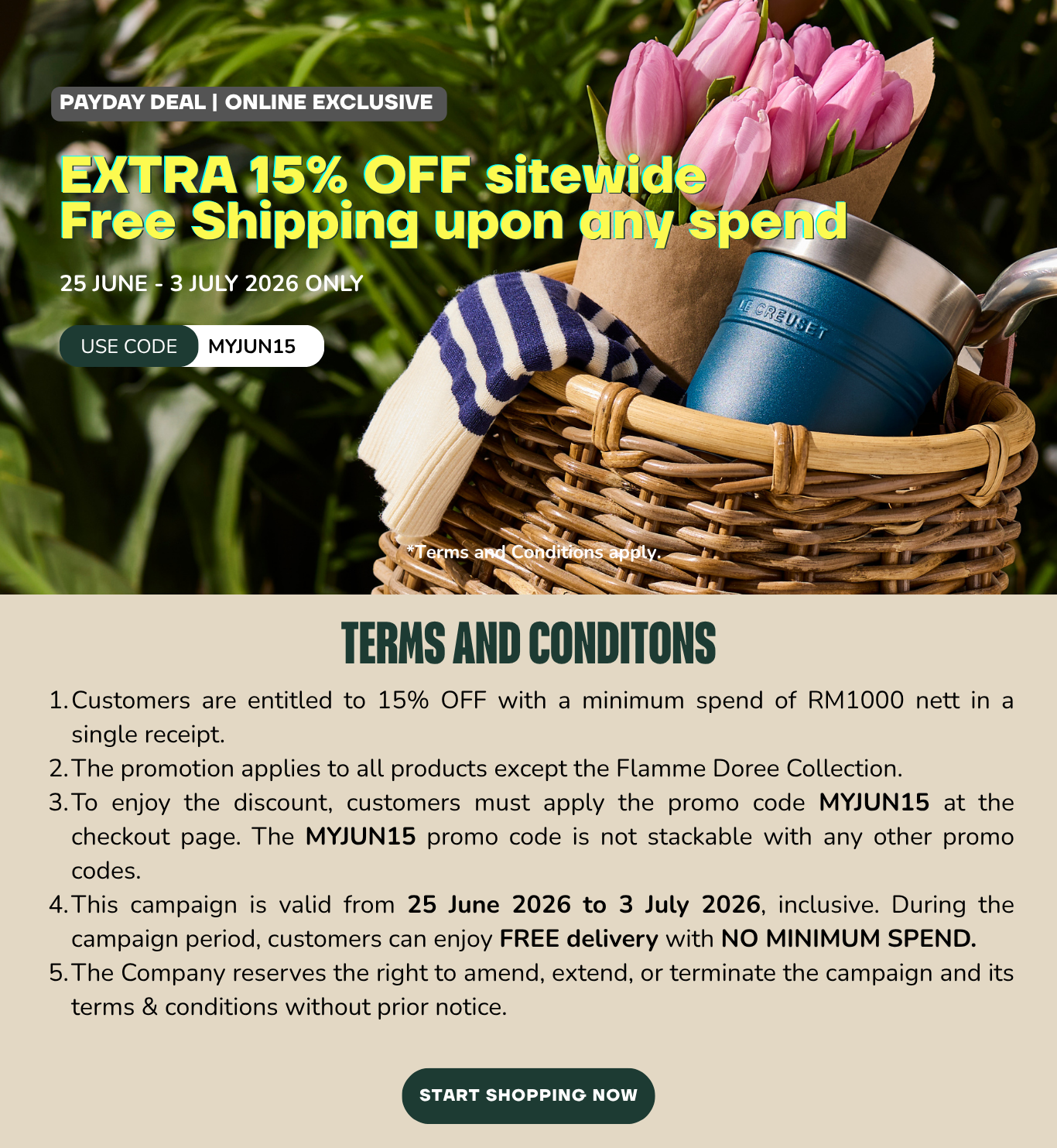 Le Creuset Payday Specials